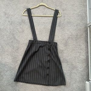 Striped Grey Overall Skirt